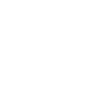 A white icon of an object with a ring around it.